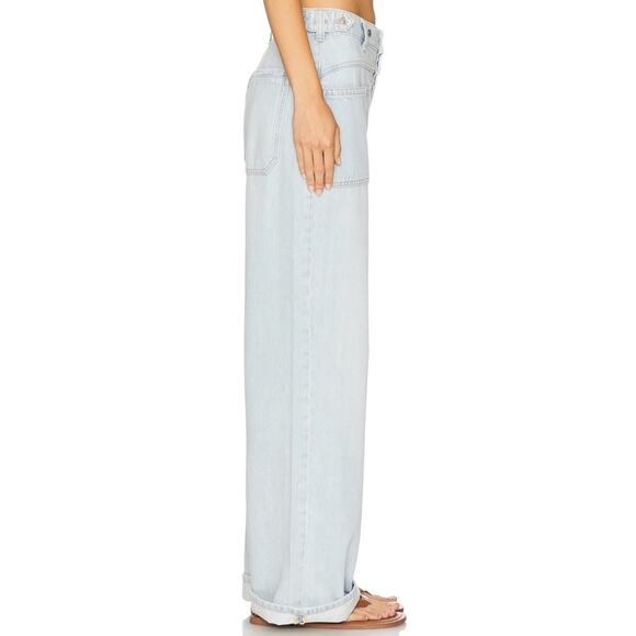 We The Free Palmer Cuffed Wide Leg In Daydream Blue New Size 30 - Picture 2 of 16